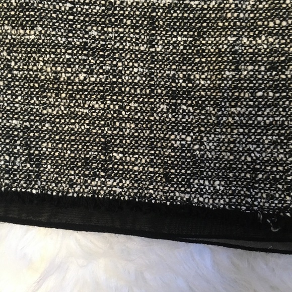 Ann Taylor Tweed Italian Black Career Skirt 8P - Picture 3 of 6